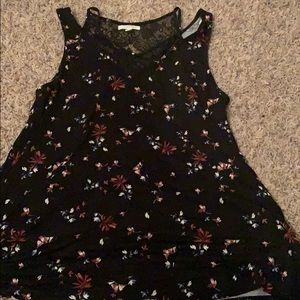 Flowy quarter button up with tank